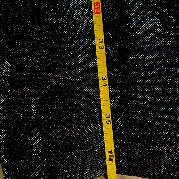 Guess Women’s Beautiful Teal Glitter V-Neck Dress - Picture 5 of 7